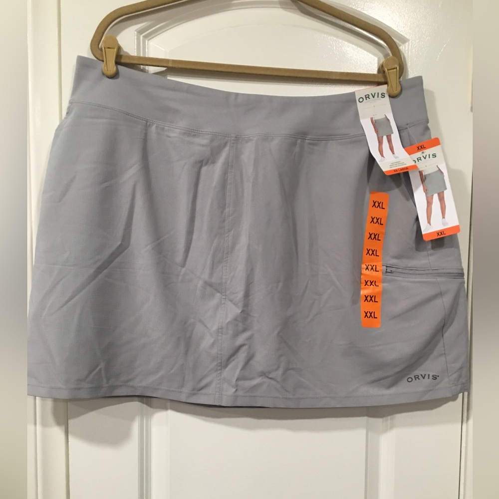 Women’s NWT Orvis textured lightweight, active skort, grey size xxl - Picture 3 of 5